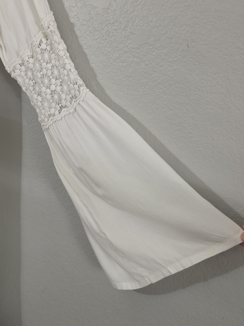 Raviya Bell Sleeve Swim Coverup White Crochet Beach Pool Womens XL - Picture 3 of 9